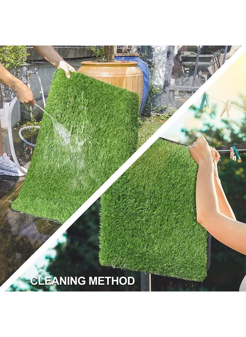 SUNSITA SUNSITA 35 MM Density Natural Green Artificial Grass MatCarpetRugDoormat for OutdoorIndoorBalconyTerraceMain Door Entrance16x24 Inch  - Image 5