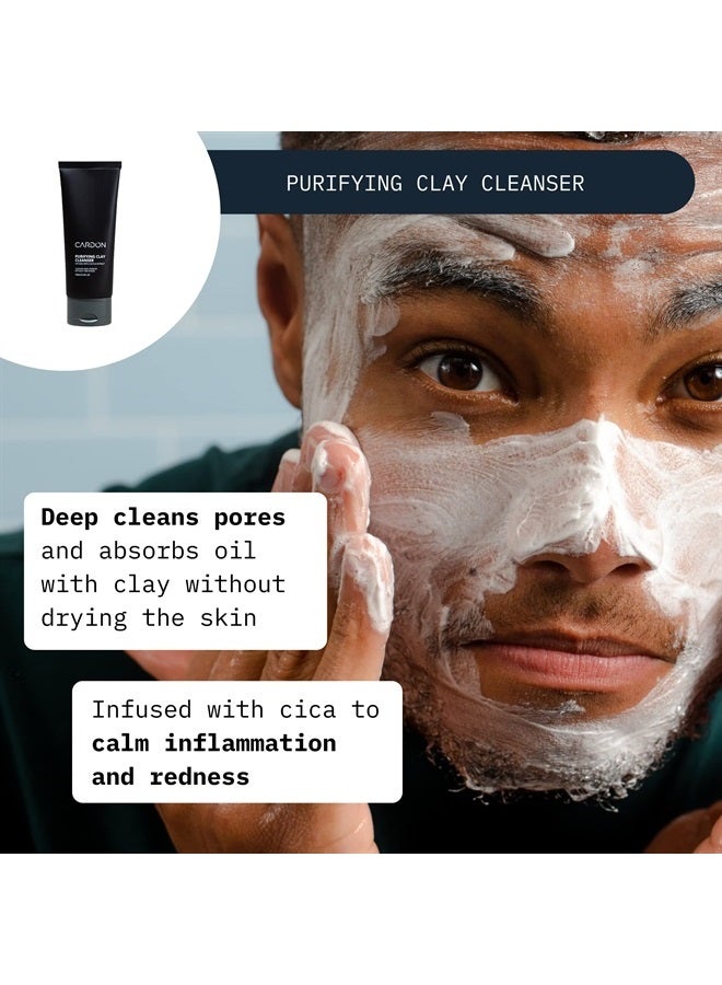 Cardon Cactus-Based Men's Skincare Set | Premium Korean Skincare for Sensitive Skin and Oily Skin | Water-based Face Moisturizer with SPF 30, Gentle Face Wash, Repairing Night Cream with Vitamin E - Image 1