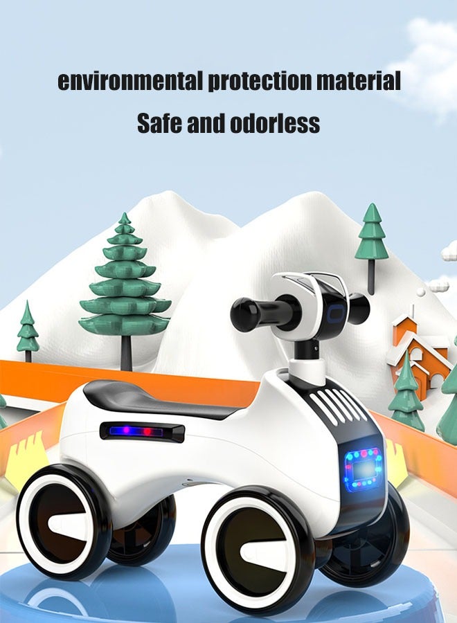 دراجة توازن للأطفال من عمر سنة إلى ست سنوات، مناسبة للأولاد والبنات، سكوتر/سيارة توازن، دراجة متعددة الاستخدامات بدون دواسة. أربع عجلات صامتة. أول لعبة ركوب للأطفال، هدايا عيد ميلاد. - Image 4