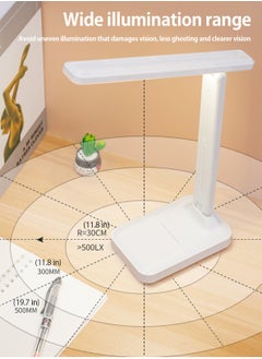 LOOPITYS 3 Color Modes,Stepless Dimming，LED Desk Lamp, Table Lamp For Computer/Desktop, Rechargeable, Eye-Caring, Touch Control With USB Charging Port-Bedside Table Lamp for Reading, Study Lamp for Kids, Home, Office White  - Image 3