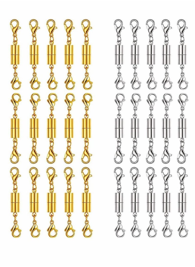 Generic - 30 Piece Necklace Clasps Bracelet Buckle Gold and Silver Magnetic Jewelry Locking Clasp and Closures Lobster Connector - Image 1