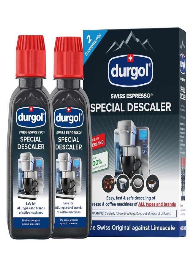 Durgol Swiss Espresso, Descaler and Decalcifier for All Brands of Espresso Machines and Coffee Makers, 4.2 Fluid Ounces (Pack of 2) - Image 1