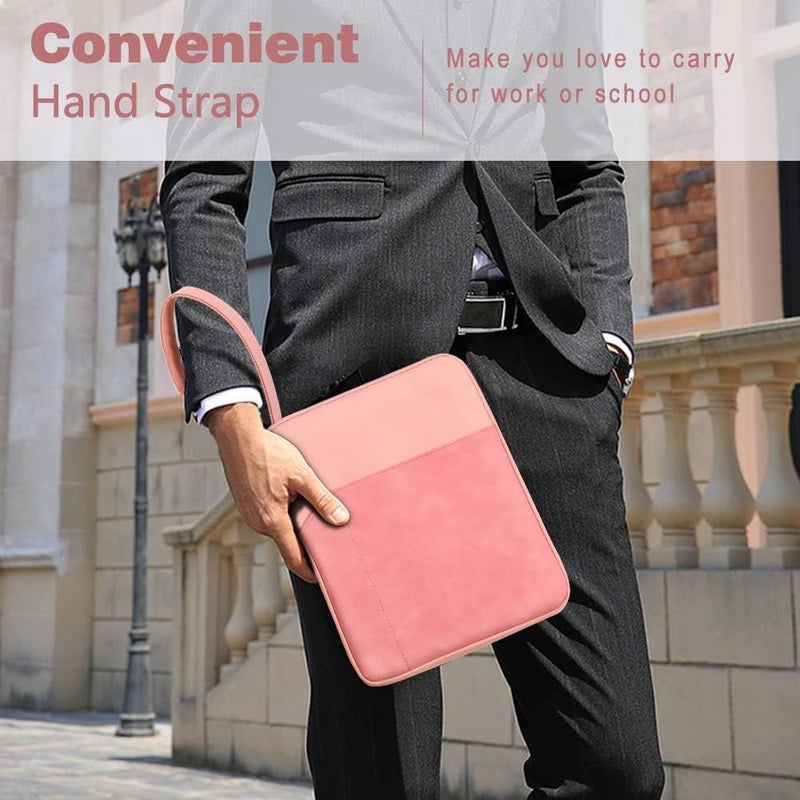 Excefore 9-11 Inch Tablet Sleeve Bag Carrying Case For Ipad Pro 11 2021-2018, Ipad Air 5/4 10.9, Ipad 10.2, Galaxy Tab A8 10.5/Tab S8 11", Surface Go 2/1, Protective Bag With Pocket, Pink - Image 5