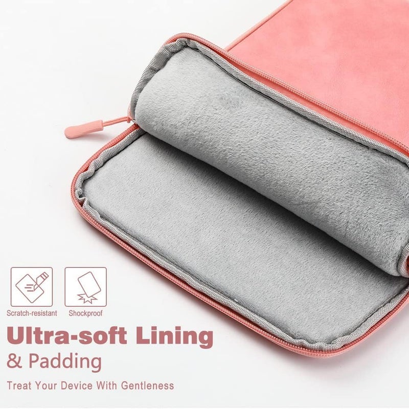 Excefore 9-11 Inch Tablet Sleeve Bag Carrying Case For Ipad Pro 11 2021-2018, Ipad Air 5/4 10.9, Ipad 10.2, Galaxy Tab A8 10.5/Tab S8 11", Surface Go 2/1, Protective Bag With Pocket, Pink - Image 4