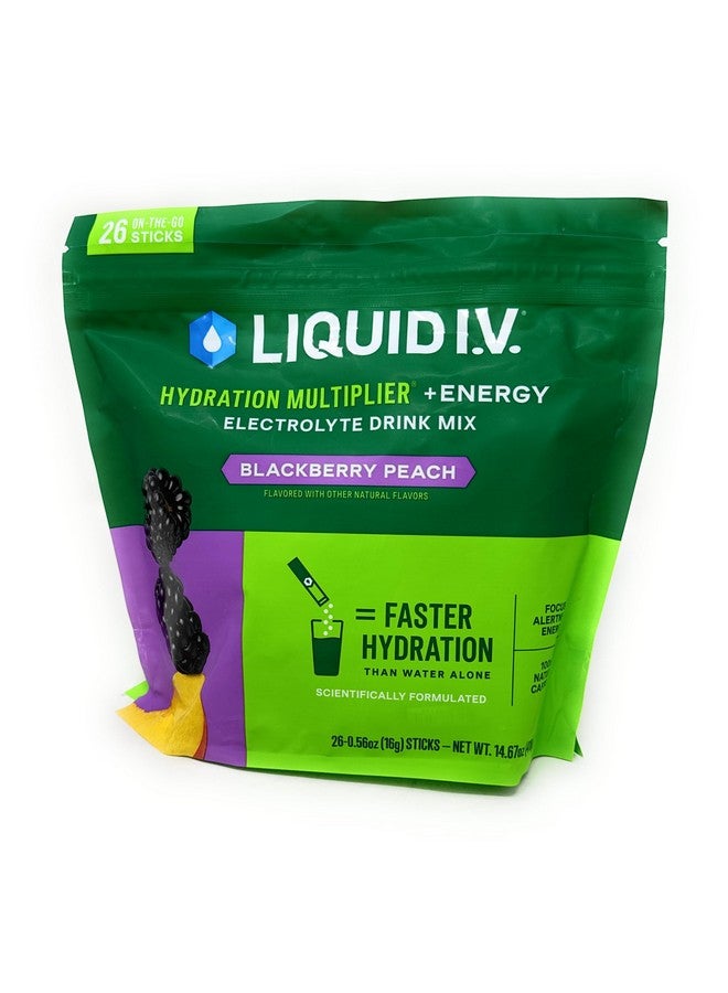 Liquid I.V. مشروب الطاقة السائل I.V. مضاعف الترطيب، توت أسود وخوخ (26 عبوة) - Image 1