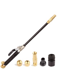 High Pressure Power Washer for Garden Hose, Portable Washing Wand Water Gun with 3 Hose Nozzle Black for Car Washing, Outdoor Window and Garden Hose
