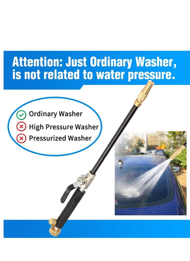 Excefore - High Pressure Power Washer for Garden Hose, Portable Washing Wand Water Gun with 3 Hose Nozzle Black for Car Washing, Outdoor Window and Garden Hose - Image 1