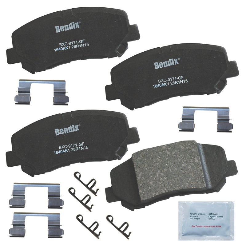 Bendix Priority1 CFC1640AK1 Ceramic Front Brake Pads for Jeep Cherokee 2018-2014 - Image 5