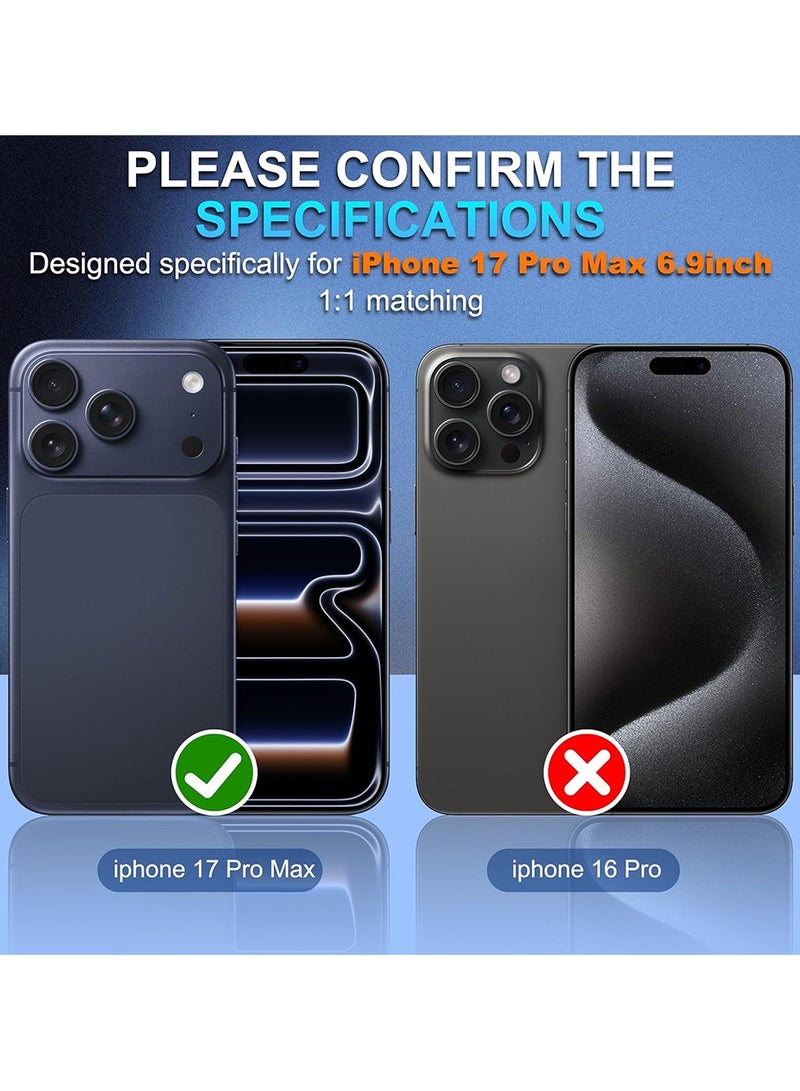 O Ozone Camera Lens Protector for iPhone 17 Pro Max [All-in-one Frosted] [Strong-Adhesion] Metal Frame 9H Tempered Glass Camera Lens Cove Full Coverage -Blue - Image 2