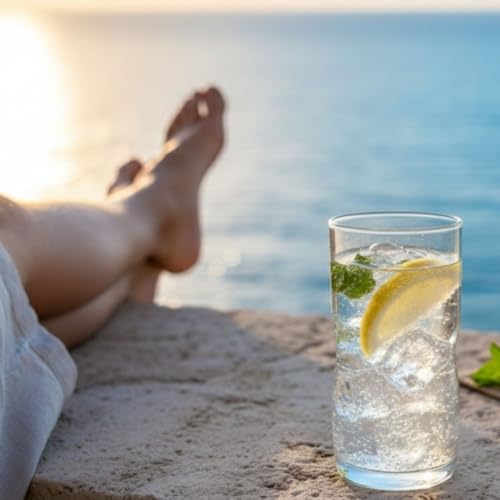 Yera Prima Austin Long Acqa Glass Tumblers Transparent 285 ml Pack of 6 Pcs | Tumblers for Water, Cold Drinks, Juice | Dishwasher Safe | for Daily use & Gifting - Image 5