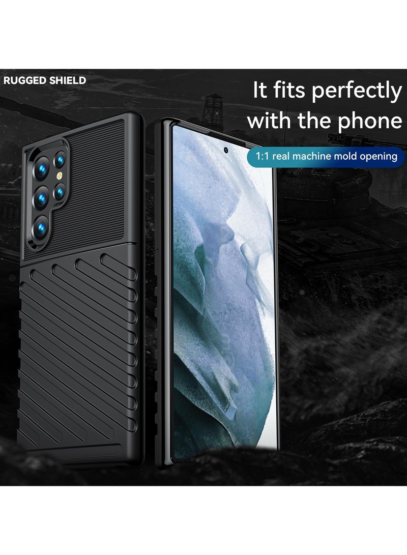 URBBKING Shockproof Protection Phone Case for Samsung Galaxy S23 Ultra Black - Image 2