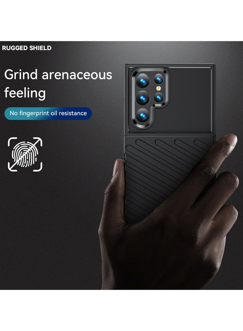 URBBKING Shockproof Protection Phone Case for Samsung Galaxy S23 Ultra Black - Image 3