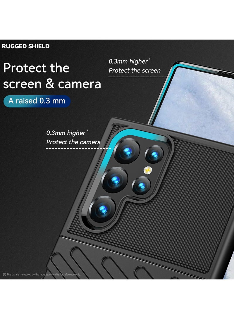 URBBKING Shockproof Protection Phone Case for Samsung Galaxy S23 Ultra Black - Image 4