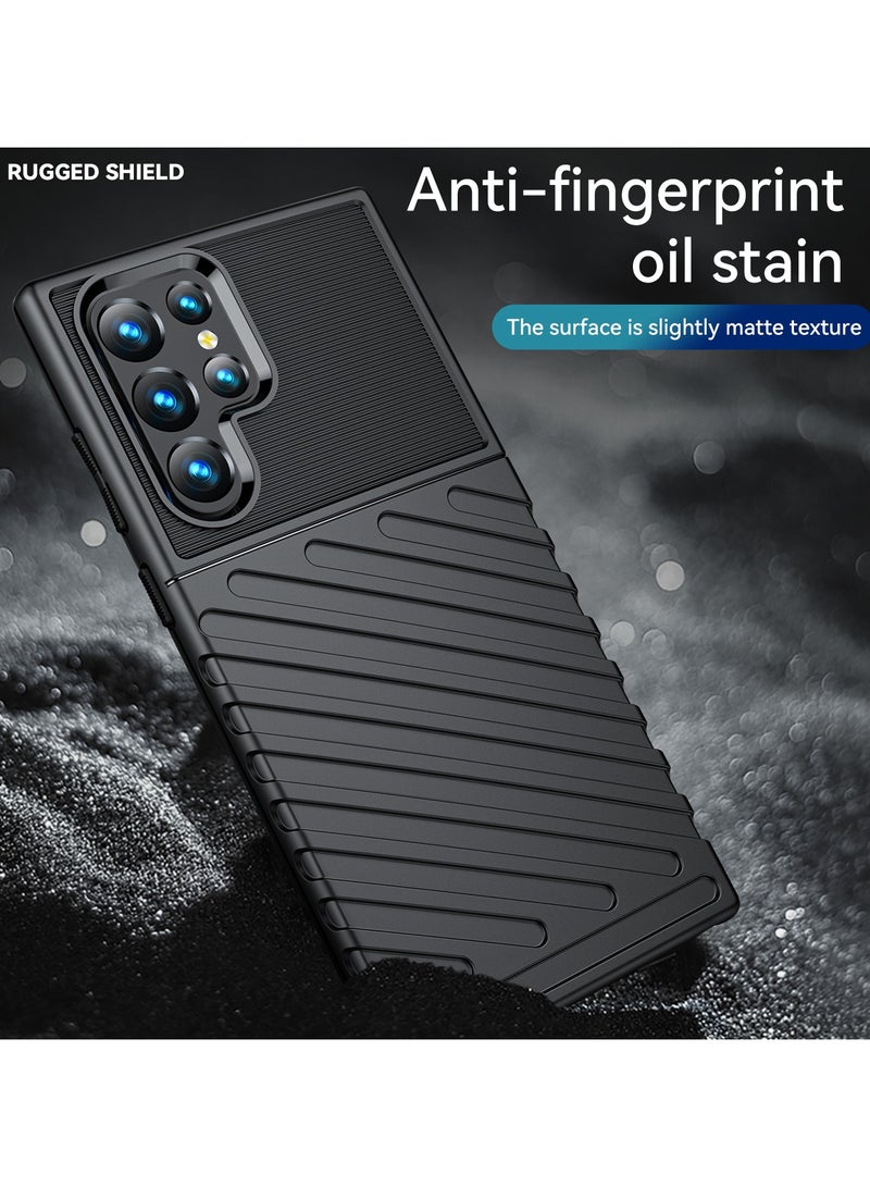 URBBKING Shockproof Protection Phone Case for Samsung Galaxy S23 Ultra Black - Image 5