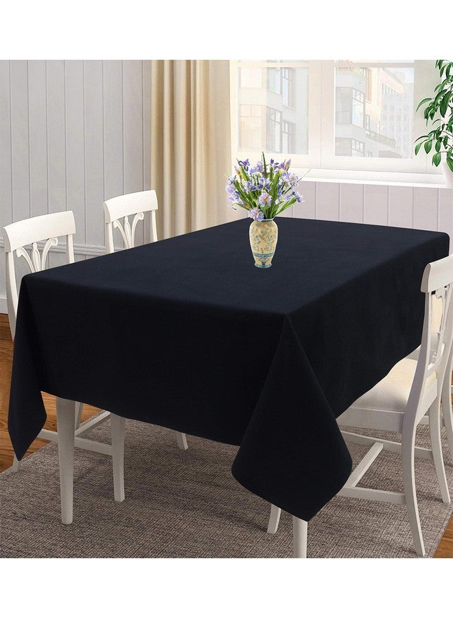 Airwill 100% Cotton Solid Pattern 4 Seater Square Table Cover Sized, 56x56 inches (Black, Pack of 1) - Image 1