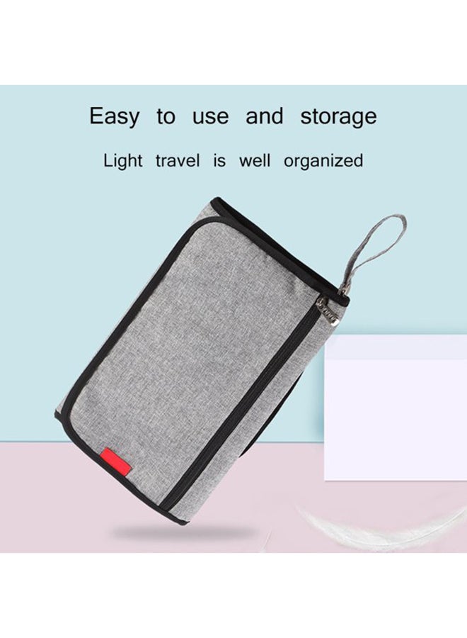 اليشمك وسادة تغيير حفاضات محمولة، وصغيرة، وضد الماء مع جيوب متعددة ونسيج من 3 طبقات - Image 2