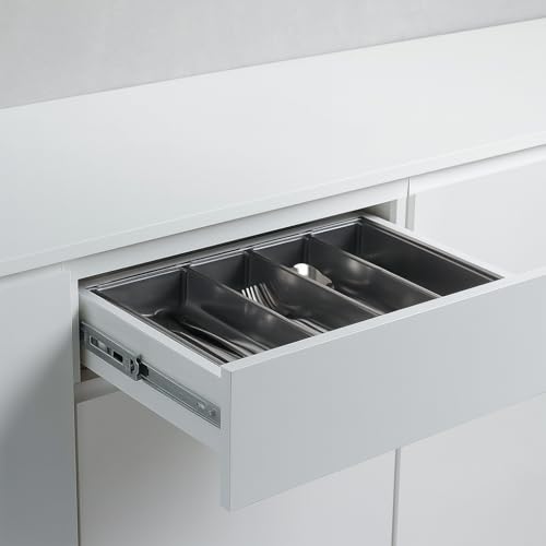 B BOSS Mild Steel Heavy Duty Ball Bearing Drawer Channel – 45kg Load Capacity, 100% Extension – Smooth Sliding Telescopic Channel for Wooden & Metal Drawers, Cabinets, Wardrobes (Silver, 8 inch) - Image 4