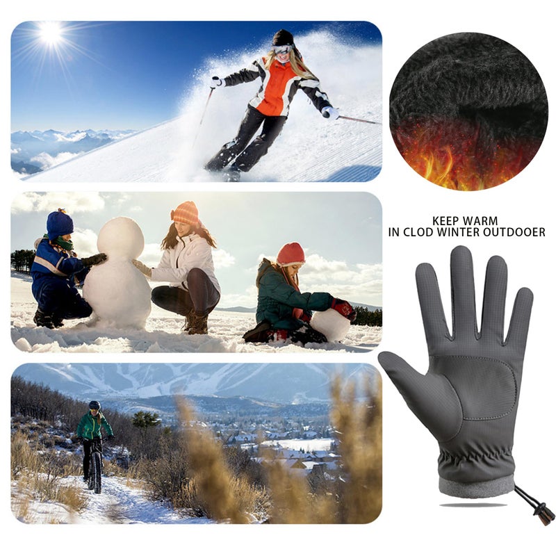 IZUS Men Water-Repellent Cold-Weather-Gloves Touchscreen Sports-Gloves Windproof Thermal-Outdoor-Mittens Winter Women - Image 4