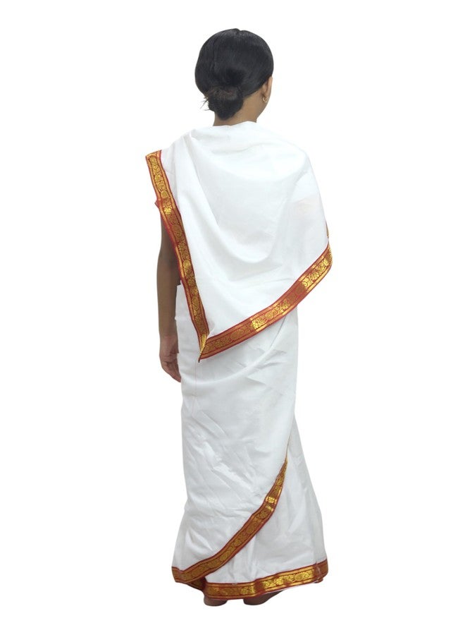 TWINKLE TOTS - Indian Freedom Fighter Costume for Girls - Sarojini Naidu Saree for Kids (Patriotic Theme) - Image 2
