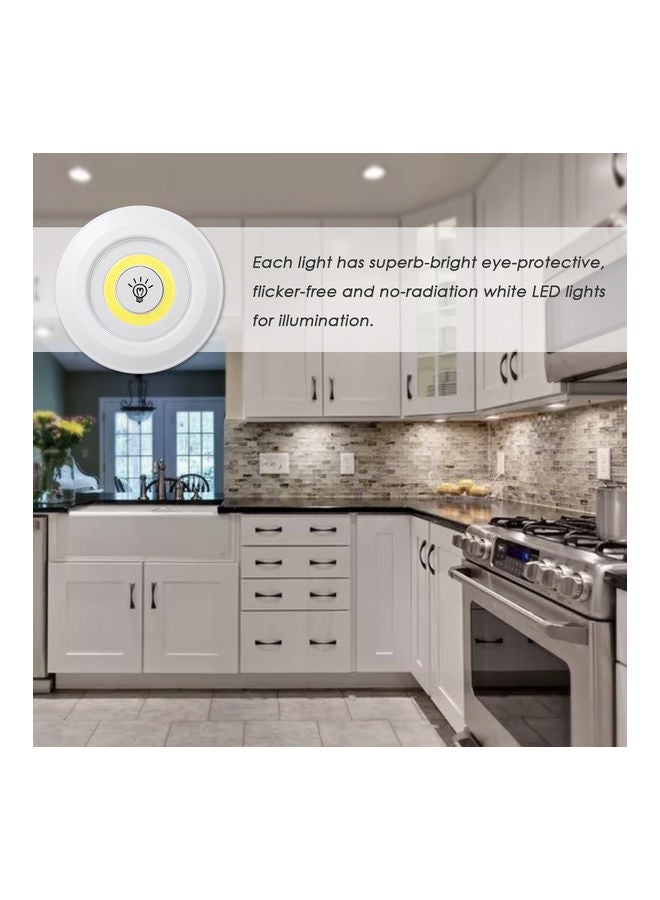 NIBEMINENT 4.5v 1W COB LED Puck Light 6 Pack White 26.5*6.6*10.6cm - Image 2