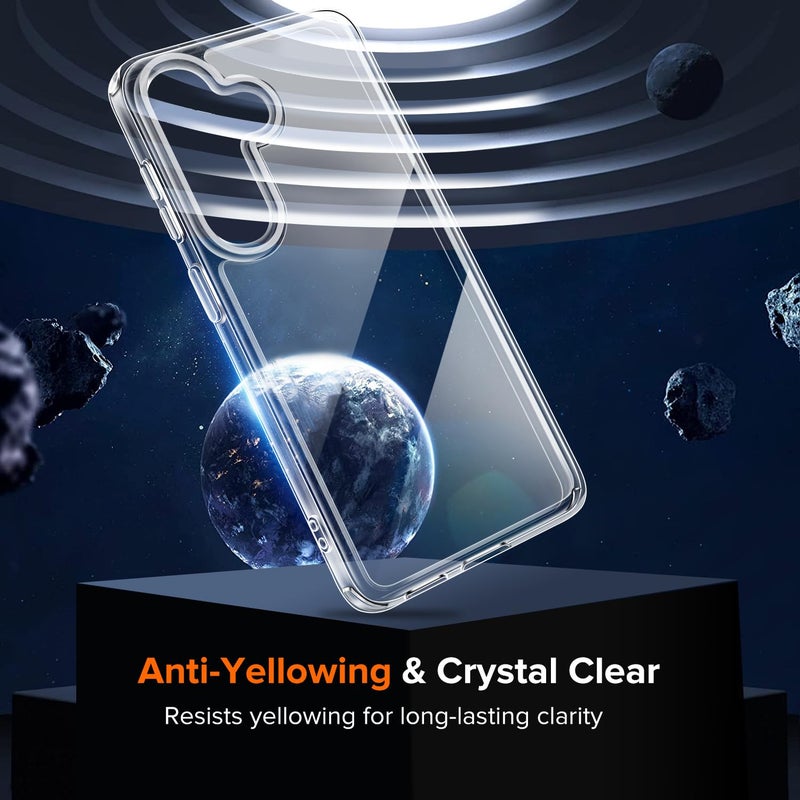 ivoler 3-in-1 Case for Samsung Galaxy S26 6.3â€ with 2 Pack Tempered Glass Screen Protector[Full Coverage], [Military Grade Protection] Slim Phone Bumper Cover Clear [Non-Yellowing] - Image 4
