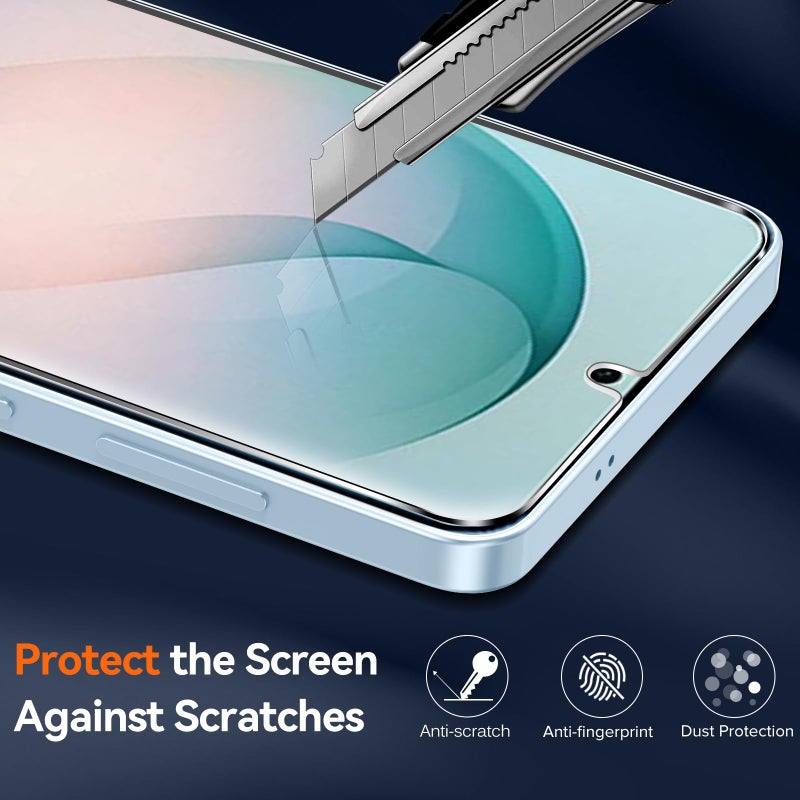 ivoler 3-in-1 Case for Samsung Galaxy S26 6.3â€ with 2 Pack Tempered Glass Screen Protector[Full Coverage], [Military Grade Protection] Slim Phone Bumper Cover Clear [Non-Yellowing] - Image 2