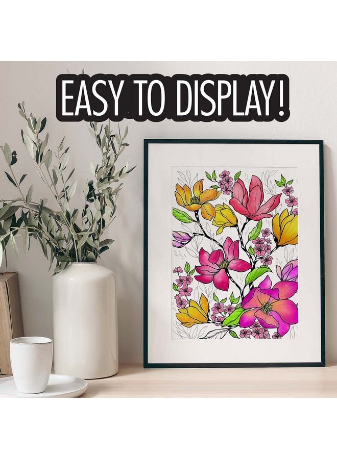 Crayola كتاب تلوين الزهور 40 صفحة تلوين مميزة للكبار هدية متعددة - Image 5