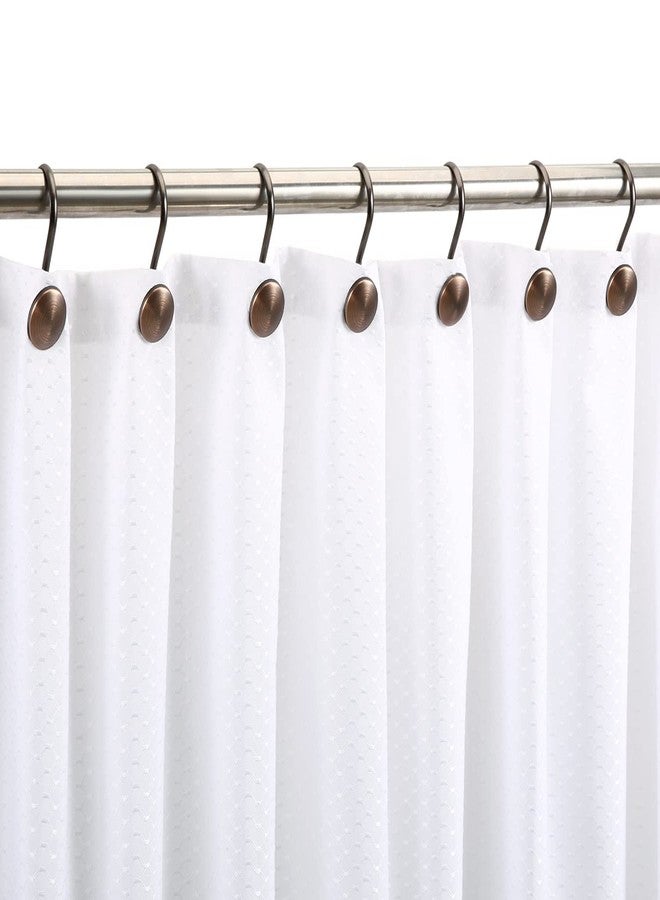 ZESLMG Bronze Shower Curtain Hooks, Rustproof Shower Hooks for Shower Curtain Bathroom, ZESLMG Oil Rubbed Decorative Shower Rings for Shower Curtain Rod Hangers, Thread Shape Design Set of 12 - Image 4