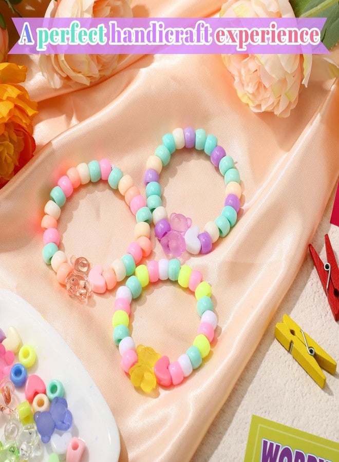 Vicenpal 20 Set Worry Bear Gift Kit Anxiety Relief Bracelet Acrylic Pocket Bear Hug DIY Beaded Craft Relieve Anxiety Gift with Cute Card DIY Pretend Jewelry for Adult Women Men Favor - Image 5