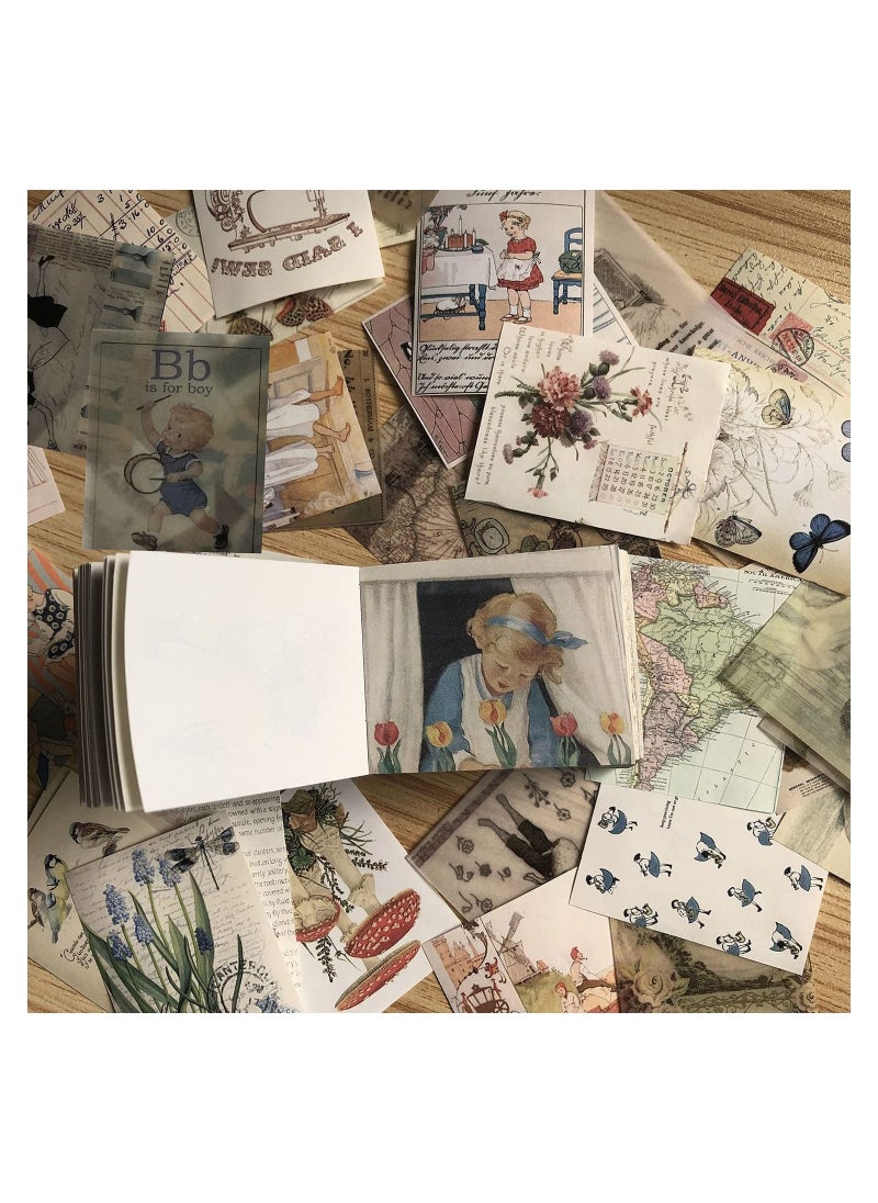 SYOSI 800 Sheets Scrapbooking Material Paper Vintage Bullet Journaling Paper Collection DIY Decorative Craft Paper Journal Embellishment Supplies Animal Plant Flower News Paper Letter (Castle & Manor)  - Image 2