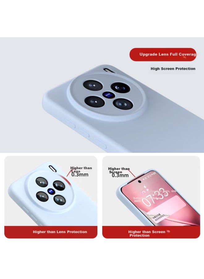 Shangsu Vivox200S Phone Case X200S Protective Cover Premium Skin-Friendly Silicone Soft Shell Lens Full Coverage Anti-Drop Anti-Fingerprint Women Men Solid Color Simple Antique White - Image 2