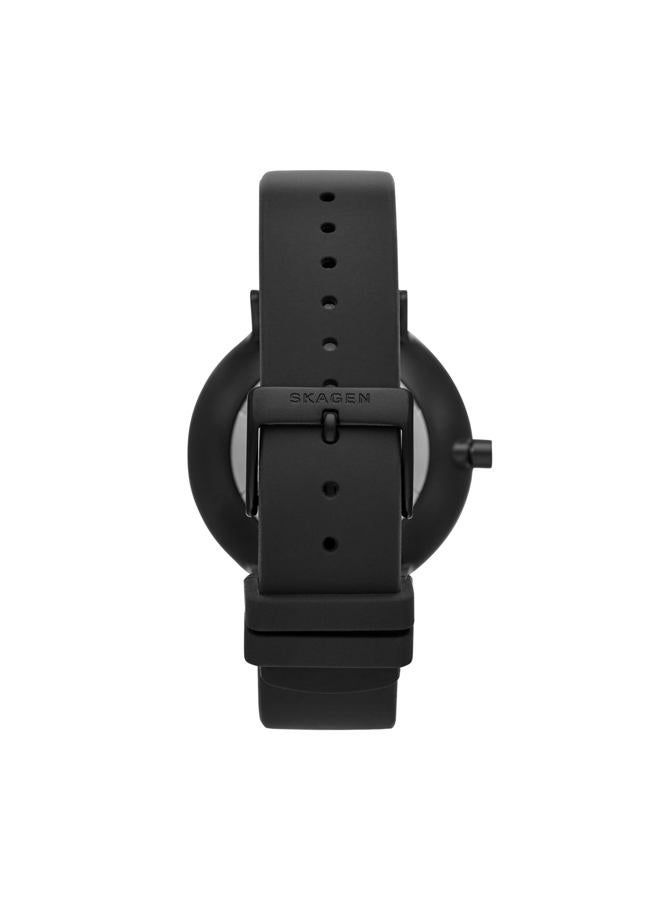 Skagen Aaren Colored Silicone Quartz Minimalistic 41mm Watch, Black, One Size - Image 3