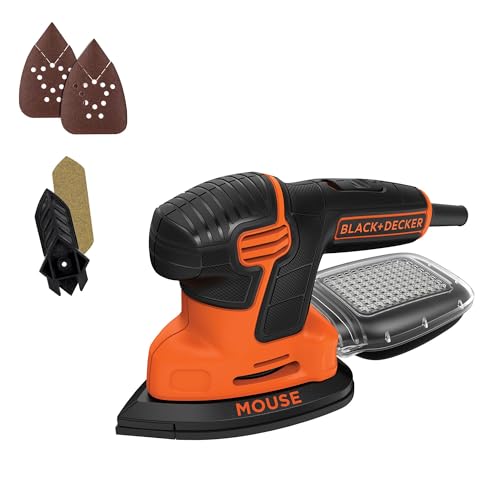 BLACK+DECKER Detail Sander, 1.2 Amp, 16,000 OPM, Compact Design, 3-Position Grip for Comfort, Includes Dust Collector, Corded (BDEMS600) - Image 1