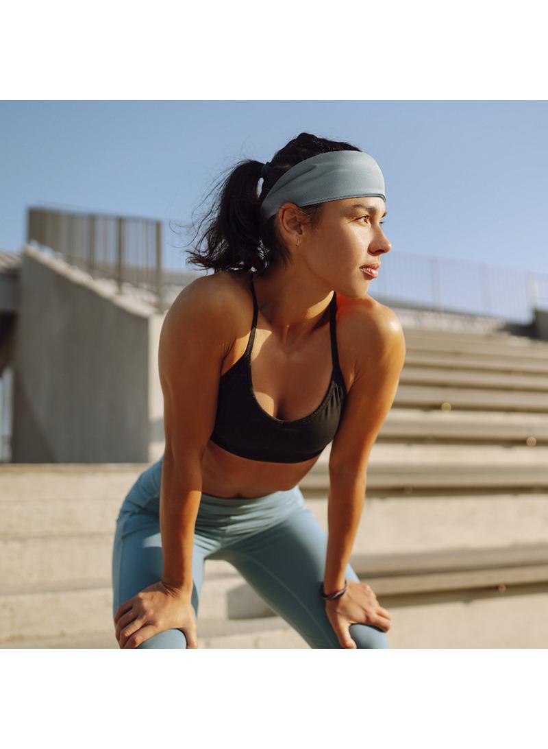 Loquat Sports Sweat Absorbing Headband Running Fitness Headband Headband Headband New Basketball Men's And Women's Spring And Summer Sports Headband-Black - Image 3