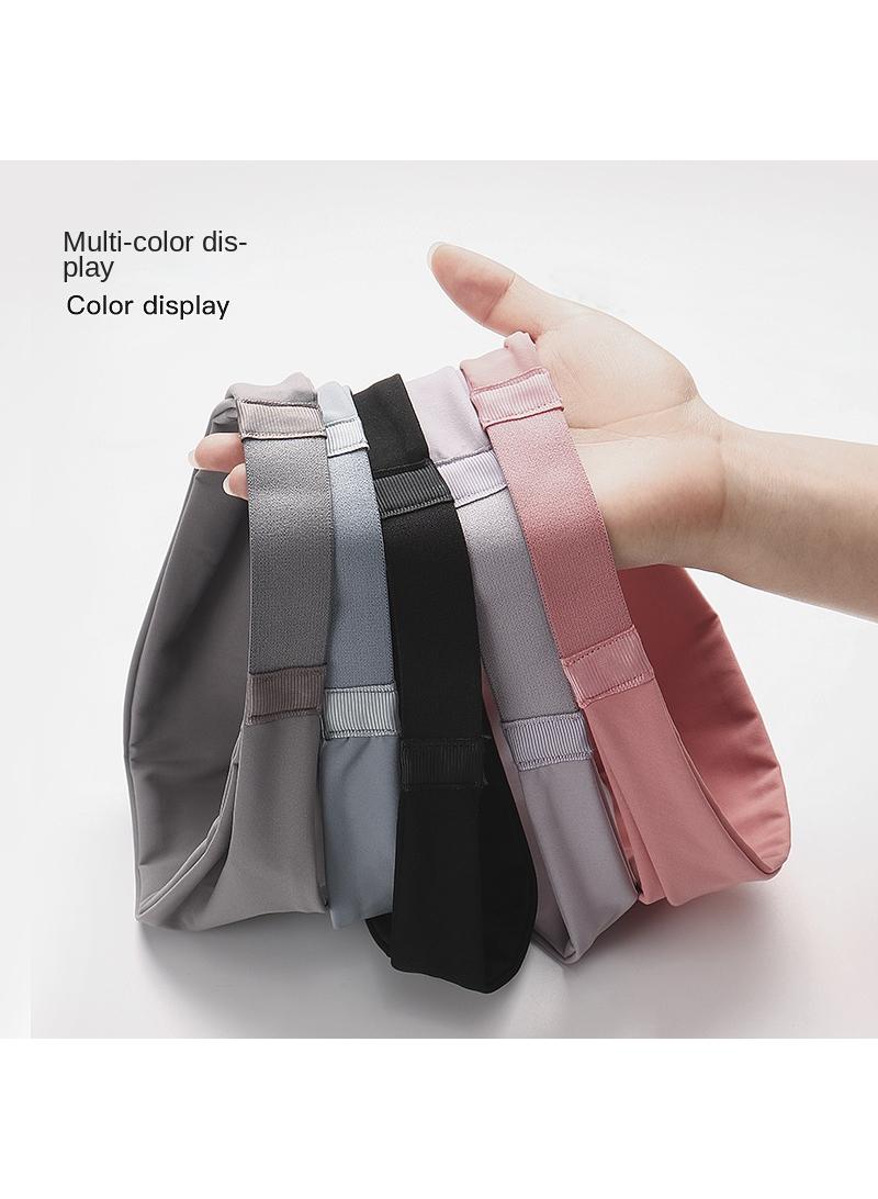 Loquat Sports Sweat Absorbing Headband Running Fitness Headband Headband Headband New Basketball Men's And Women's Spring And Summer Sports Headband-Black - Image 5