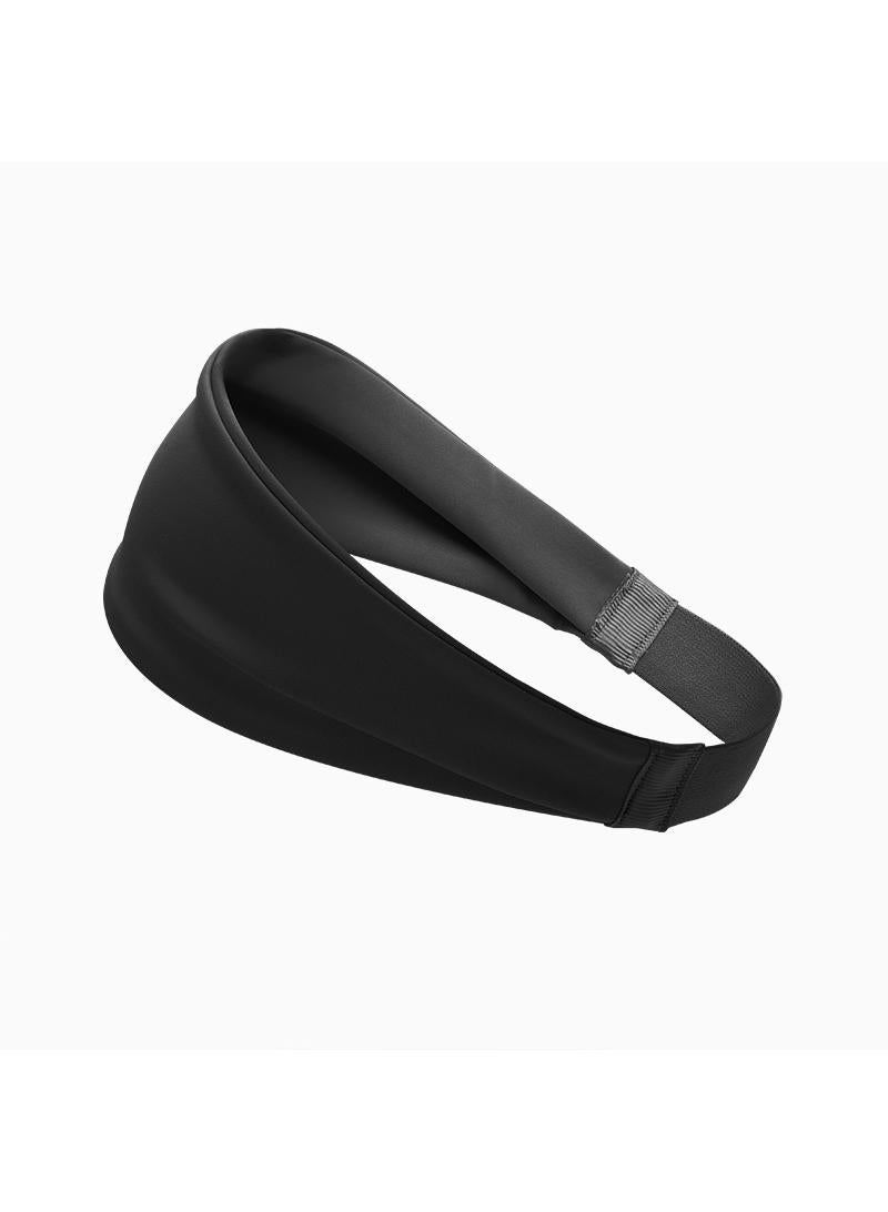 Loquat Sports Sweat Absorbing Headband Running Fitness Headband Headband Headband New Basketball Men's And Women's Spring And Summer Sports Headband-Black - Image 1