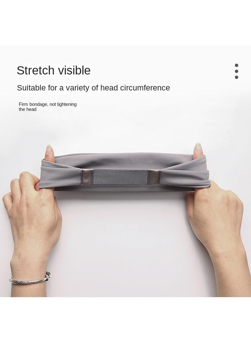 Loquat Sports Sweat Absorbing Headband Running Fitness Headband Headband Headband New Basketball Men's And Women's Spring And Summer Sports Headband-Black - Image 4