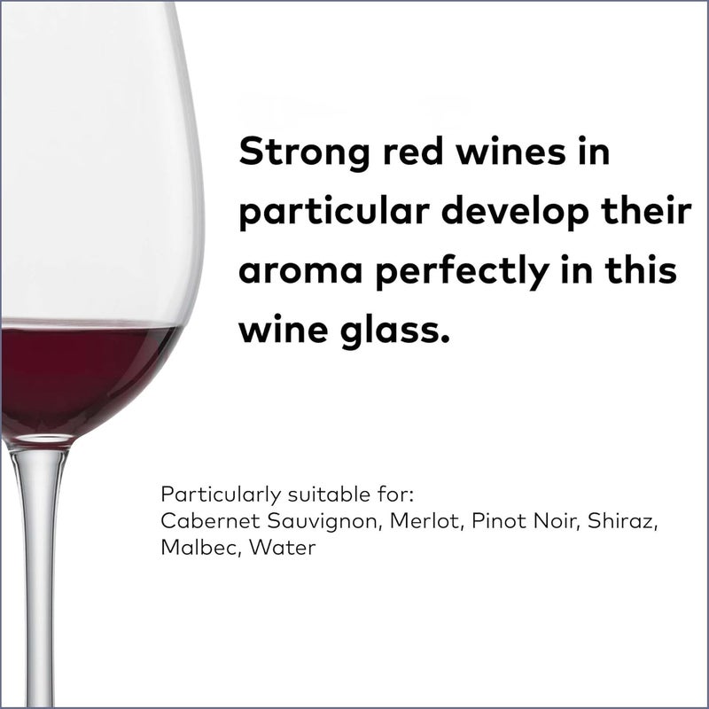 Crystal Clear Nude Glasses Set of 6, 18.5 oz, 9.5 inches, Suitable for Red and White Wine - Image 3