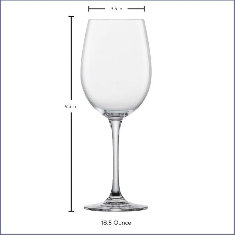 Crystal Clear Nude Glasses Set of 6, 18.5 oz, 9.5 inches, Suitable for Red and White Wine - Image 2