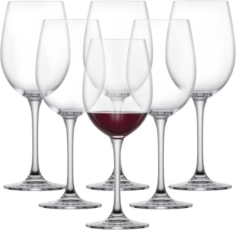 Crystal Clear Nude Glasses Set of 6, 18.5 oz, 9.5 inches, Suitable for Red and White Wine - Image 1