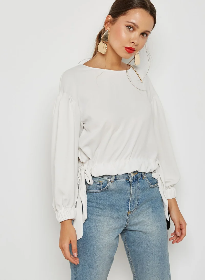 TOPSHOP Side Tie Crop Top