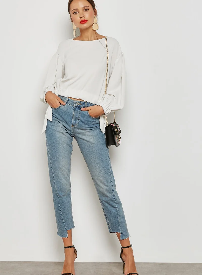 TOPSHOP Side Tie Crop Top