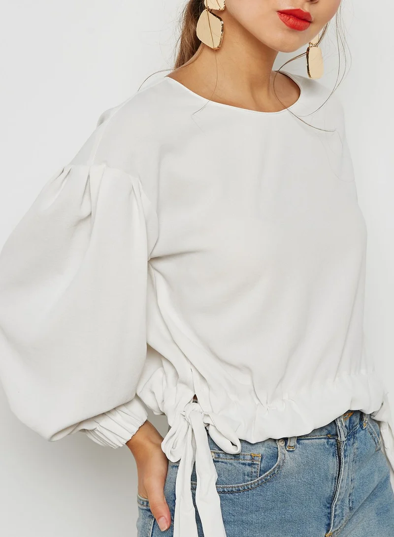 TOPSHOP Side Tie Crop Top