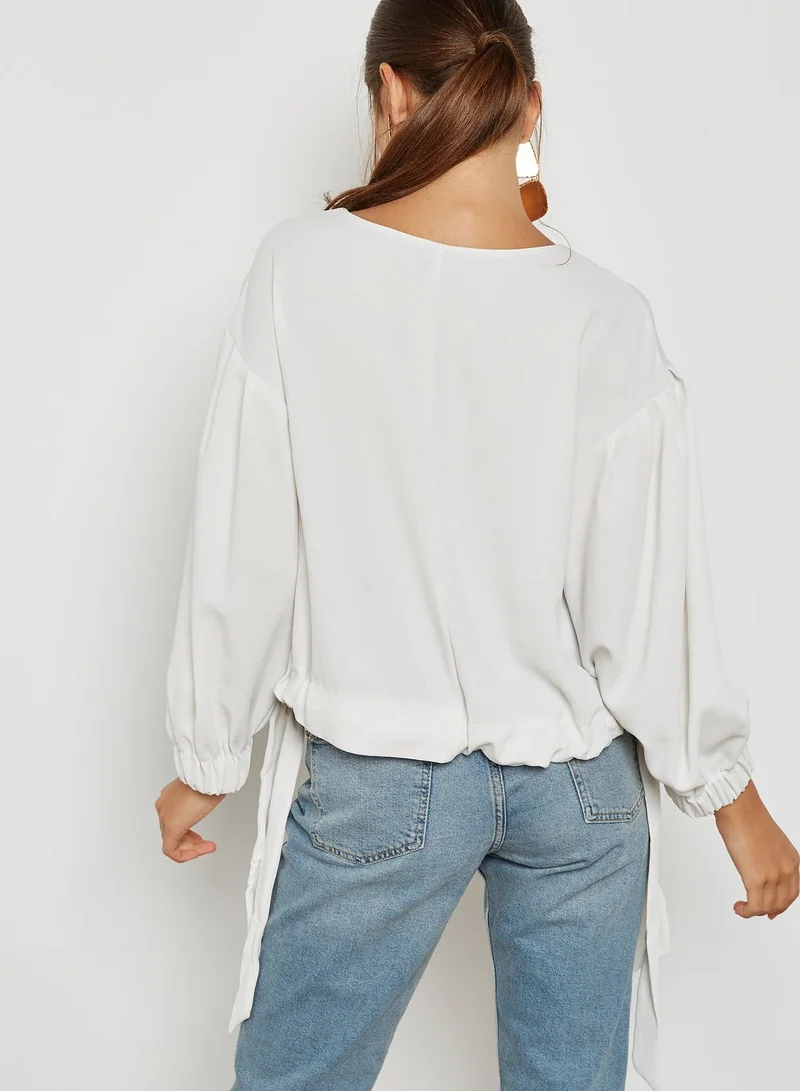 TOPSHOP Side Tie Crop Top