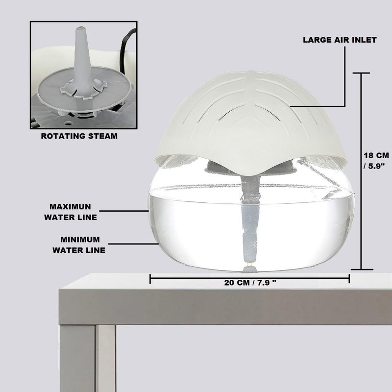 Carepure Air Purifier and Humidifier Aroma Diffuser Waterbase Air Purifier and Humidifier Revitalizer 606A White - Image 2