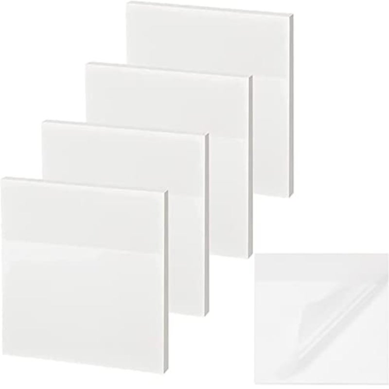 Transparent Sticky Notes, 250 Sheets 3x3 Inch Clear Sticky Notes Waterproof Self-Sticky Notes for School Home Office 5 Pads - Image 1