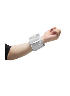 REALBLAD Blood Pressure Monitor with Arabic Voice Broadcast, Rechargeable 2x99 Readings Memory Wrist BP Monitor, with LED Large Display (SILVER)  - Image 1