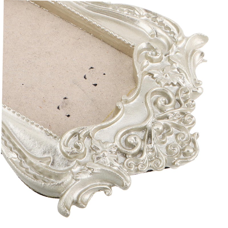 Vintage Silver Resin Photo Frame Mini Jewelry Display Holder For Home Decor - Image 4