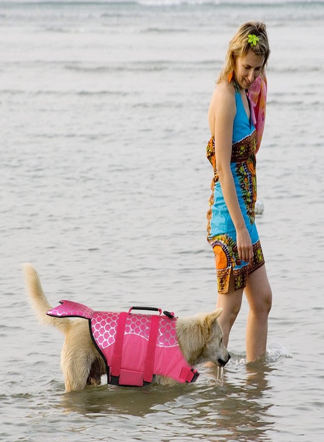 Dogcheer Dog Life Jacket, Cute Mermaid Dog Life Vest for Swimming Boating with Superior Buoyancy and Rescue Handle, Adjustable Puppy Swim Vest Pet Floating Vest for Small Medium Large Dogs - Pink, XS - Image 5