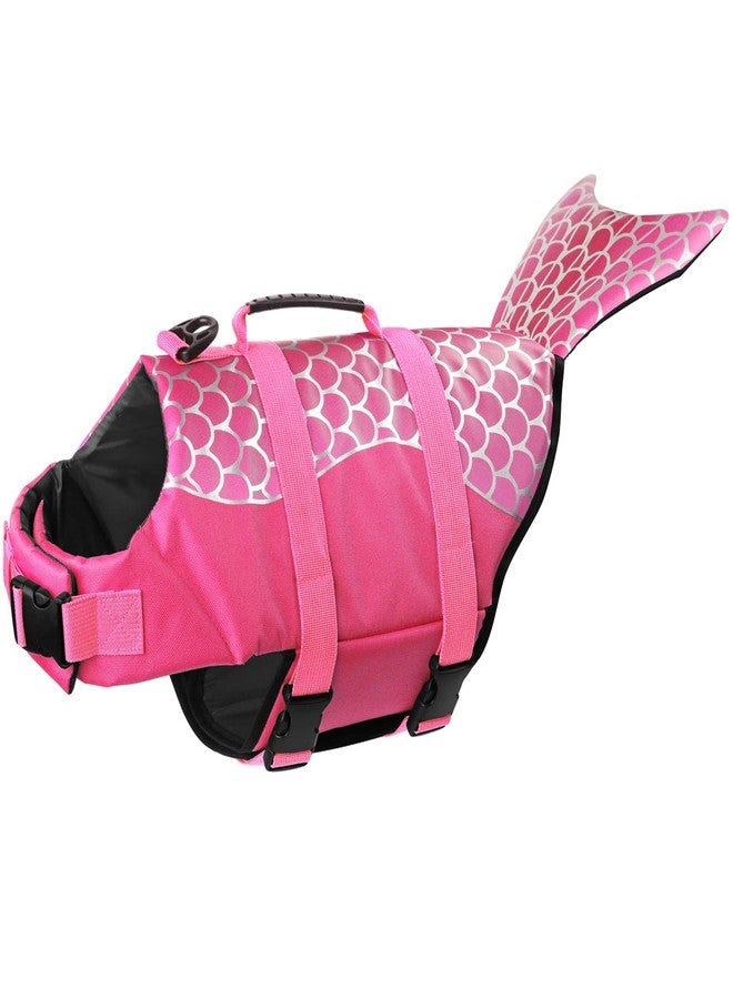 Dogcheer Dog Life Jacket, Cute Mermaid Dog Life Vest for Swimming Boating with Superior Buoyancy and Rescue Handle, Adjustable Puppy Swim Vest Pet Floating Vest for Small Medium Large Dogs - Pink, XS - Image 1